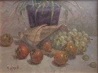 Cachi e uva  Olio su MDF - 50 x 40